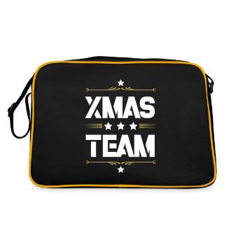 Xmas Team - Retro Tasche - Schwarz/Gold - Hinten