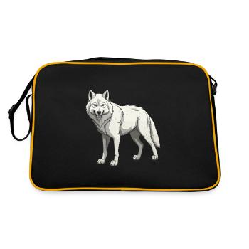 Wolf Animal - Retro Bag - black/gold - Back