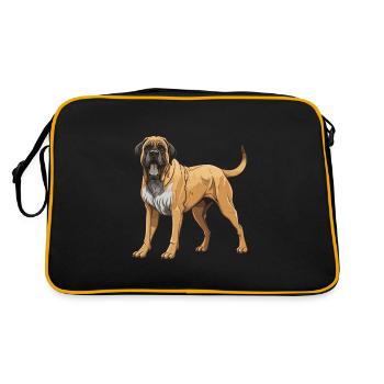 Mastiff Dog - Retro Bag - black/gold - Back