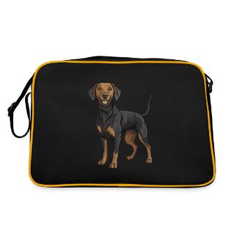 Teckel Dackel - Sac Retro - noir/or - Dos