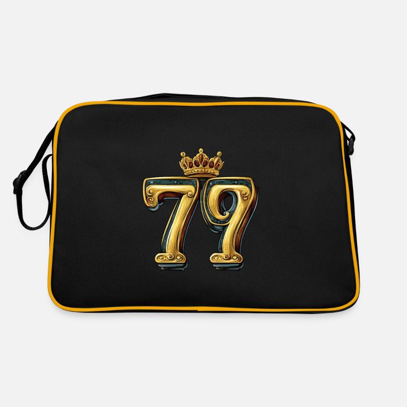 79 Zahl Krone Retro Tasche