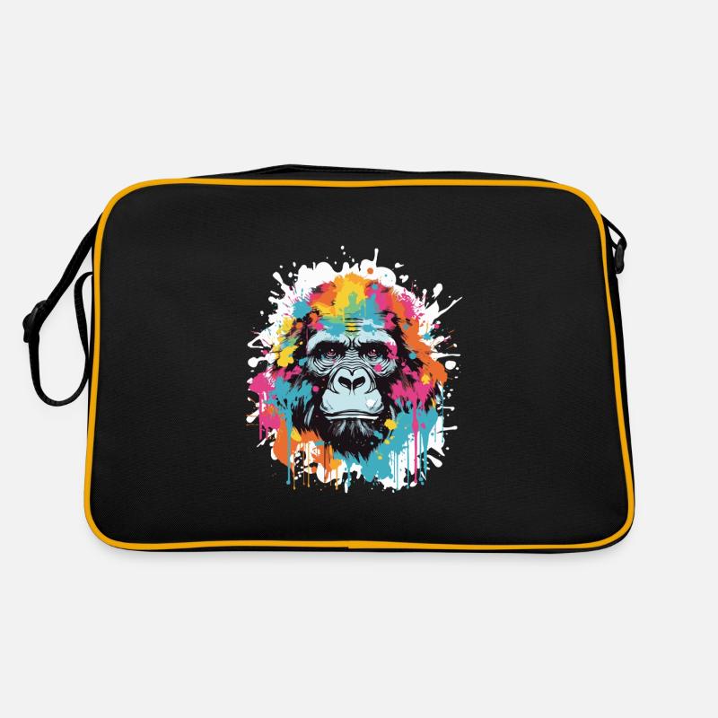 Gorilla Animal Pop Art Head Retro Bag