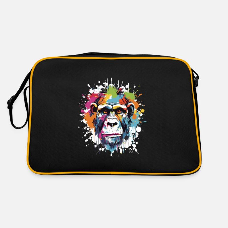 Affe Tier Pop Art Kopf Retro Tasche