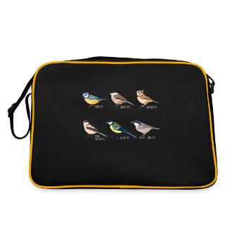 Tit Bird Collection - Cadeau d'observation des oiseaux - Sac Retro - noir/or - Dos