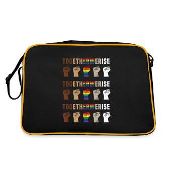 Together We Rise BLM Black Lives Matter - Retro Bag - black/gold - Back