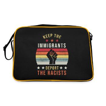 Keep the Immigrants BLM Equality Gift - Retro Bag - black/gold - Back