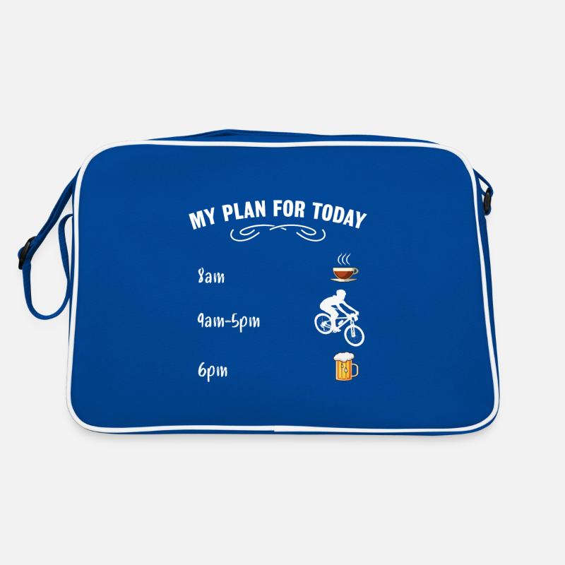Plan heute - Mountain Biking Bier Kaffee Retro Tasche