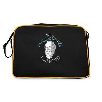 Will Philosophize For Food - Philosophie Philosophie - Sac Retro - noir/or - Dos