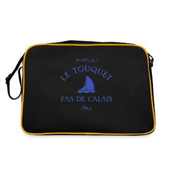 t shirt le touquet bateau pas de calais cadeau - Sac Retro - noir/or - Dos