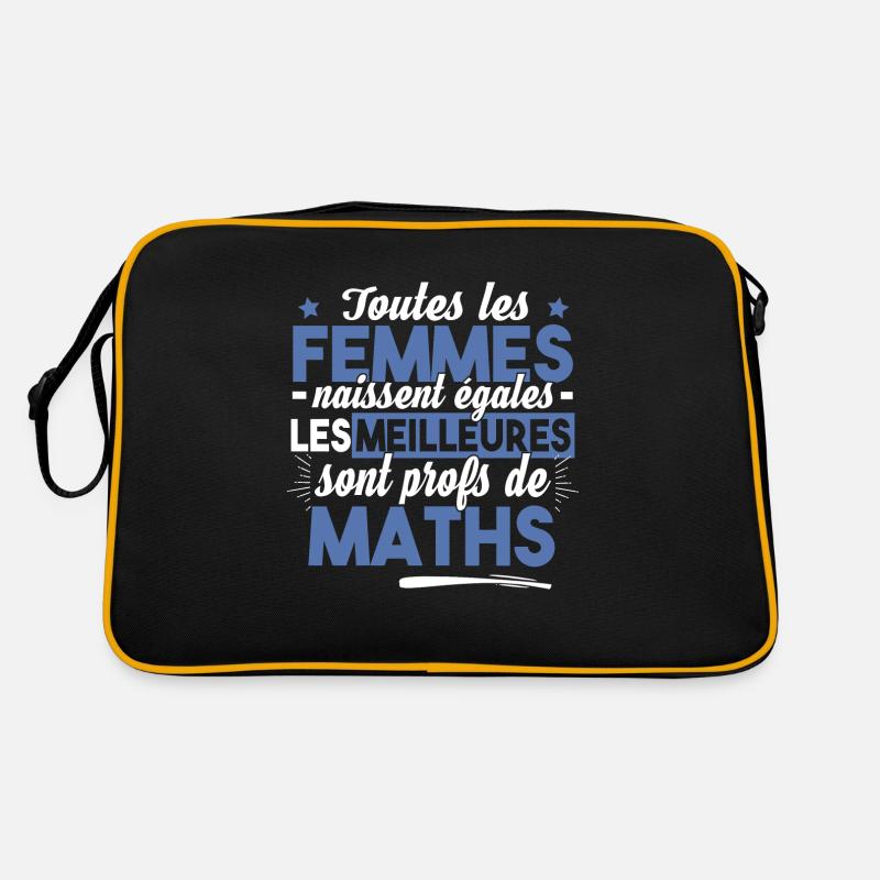 Prof Professeur Maths Métier Humour Cadeau - Sac Retro - noir/or