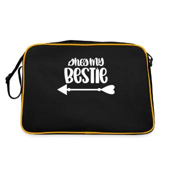 She's My Bestie - Retro Bag - black/gold - Back