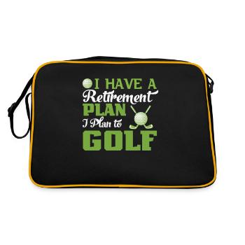 J’ai un plan de retraite J’ai l’intention de jouer au golf - Sac Retro - noir/or - Dos