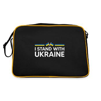 I Stand With Ukraine - Retro Bag - black/gold - Back