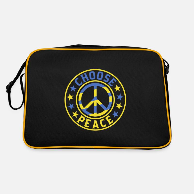 Choose Peace Save Ukraine Ukranian Flag Support Retro Bag