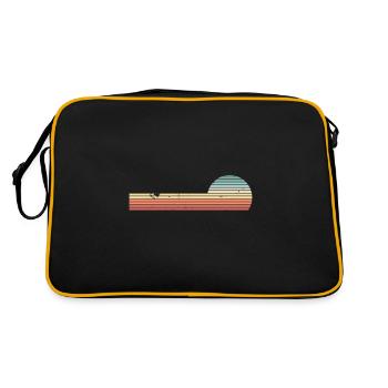 Retro Horizontal Vintage Sunset - Retro Bag - black/gold - Back