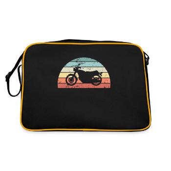 Rétro Moto Sunset Vintage Motorbike - Sac Retro - noir/or - Dos