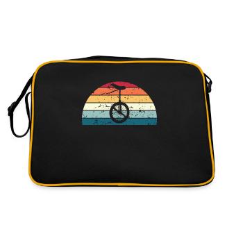 Rétro Monocyclisme Sunset Vintage Monocycle Lever de Soleil - Sac Retro - noir/or - Dos