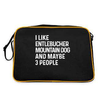 J'aime le chien de montagne d'Entlebucher et peut-être 3 - Sac Retro - noir/or - Dos