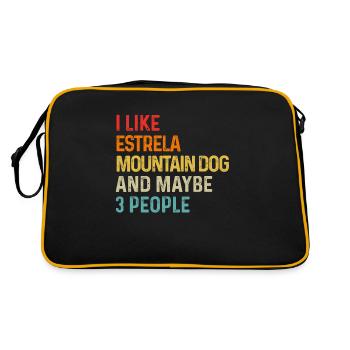 J'aime le chien de montagne d'Estrela et peut-être 3 personnes - Sac Retro - noir/or - Dos