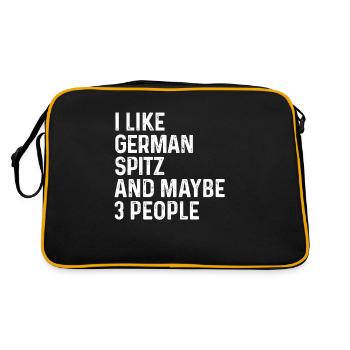 J'aime le Spitz allemand et peut-être 3 amoureux des chiens - Sac Retro - noir/or - Dos