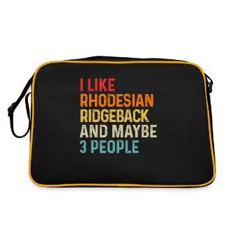 J’aime Rhodesian Ridgeback et peut-être 3 personnes Dog - Sac Retro - noir/or - Dos