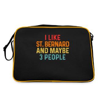 J’aime St Bernard et peut-être 3 personnes amoureux des chiens - Sac Retro - noir/or - Dos