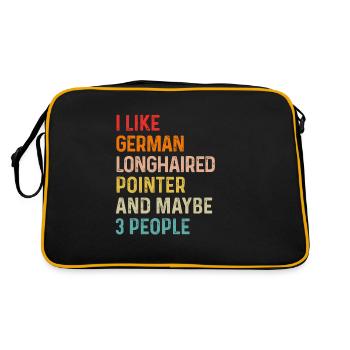 J’aime le pointeur allemand à poil long et peut-être 3 - Sac Retro - noir/or - Dos