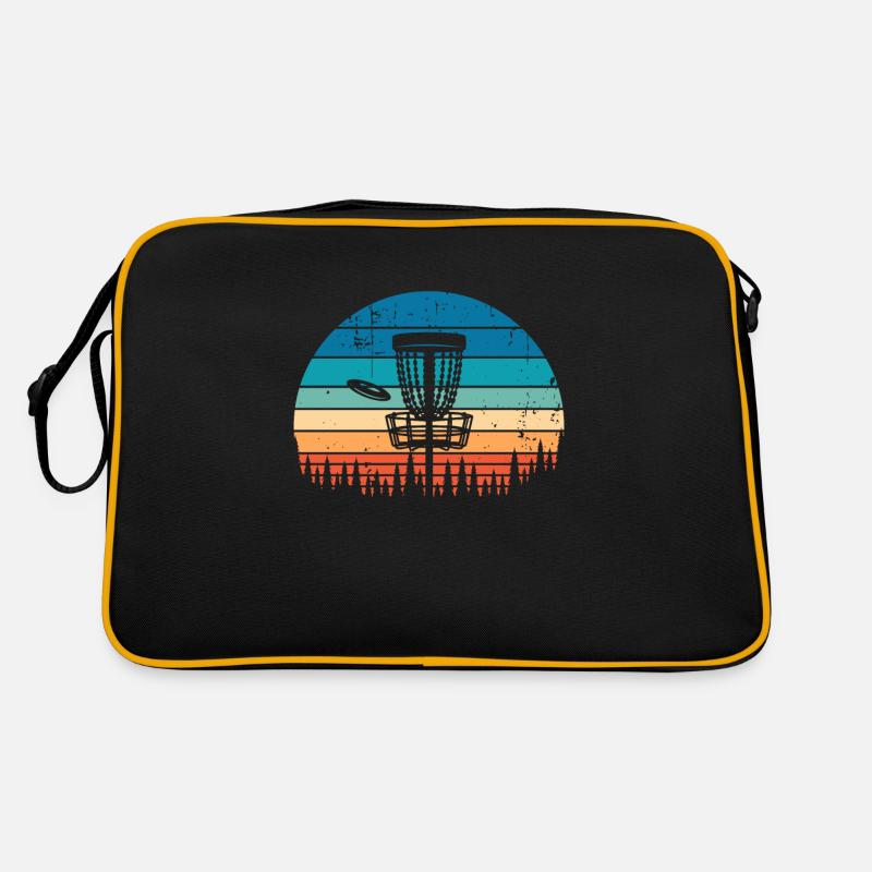 Vintage Disc Golf Retro Distressed Sunset Sac Retro
