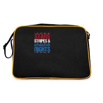Stars Stripes Reproductive Rights July 4th - Retro Bag - black/gold - Back