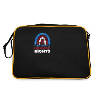 Stars Stripes Reproductive Rights 4th of july - Retro Bag - black/gold - Back