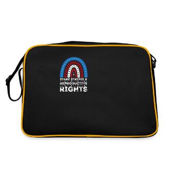 Stars Stripes Reproductive Rights Rainbow July 4th - Retro Bag - black/gold - Back