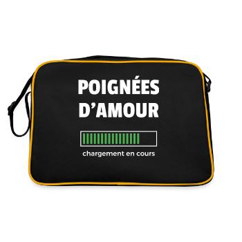 poignées d'amour - Sac Retro - noir/or - Dos