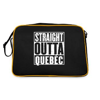 Straight Outta Quebéc Vintage - Retro Bag - black/gold - Back