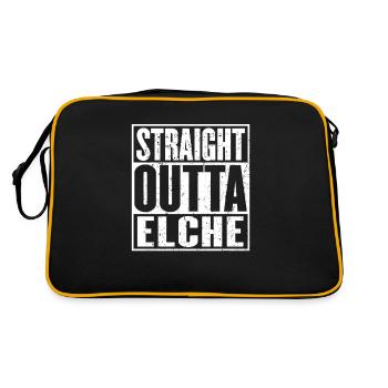 Straight Outta Elche Vintage - Retro Bag - black/gold - Back