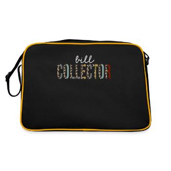 Bill Collector Leopard Print Lustiges Geschenk - Retro Tasche - Schwarz/Gold - Hinten