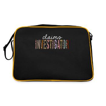 Cadeau drôle d'enquêteur de réclamations d'impression de léopard - Sac Retro - noir/or - Dos