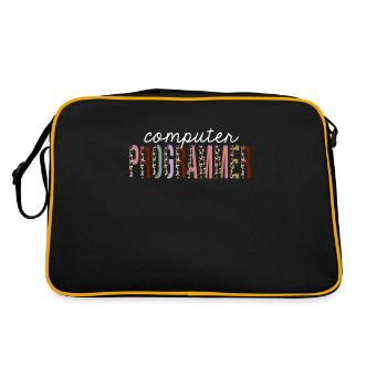 Computer Programmer Leopard Print Funny Gift - Retro Bag - black/gold - Back