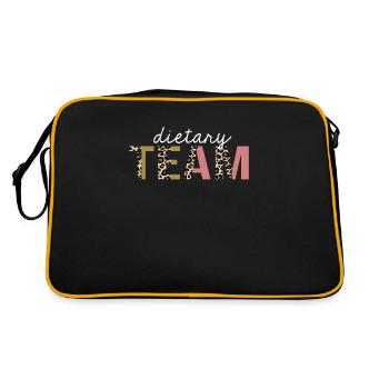 Équipe diététique Leopard Print Drôle Cadeau - Sac Retro - noir/or - Dos