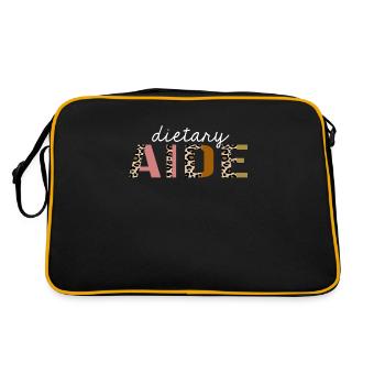 Aide diététique Leopard Print Drôle cadeau - Sac Retro - noir/or - Dos