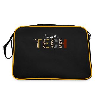 Cadeau drôle d'impression de léopard de Lash tech - Sac Retro - noir/or - Dos