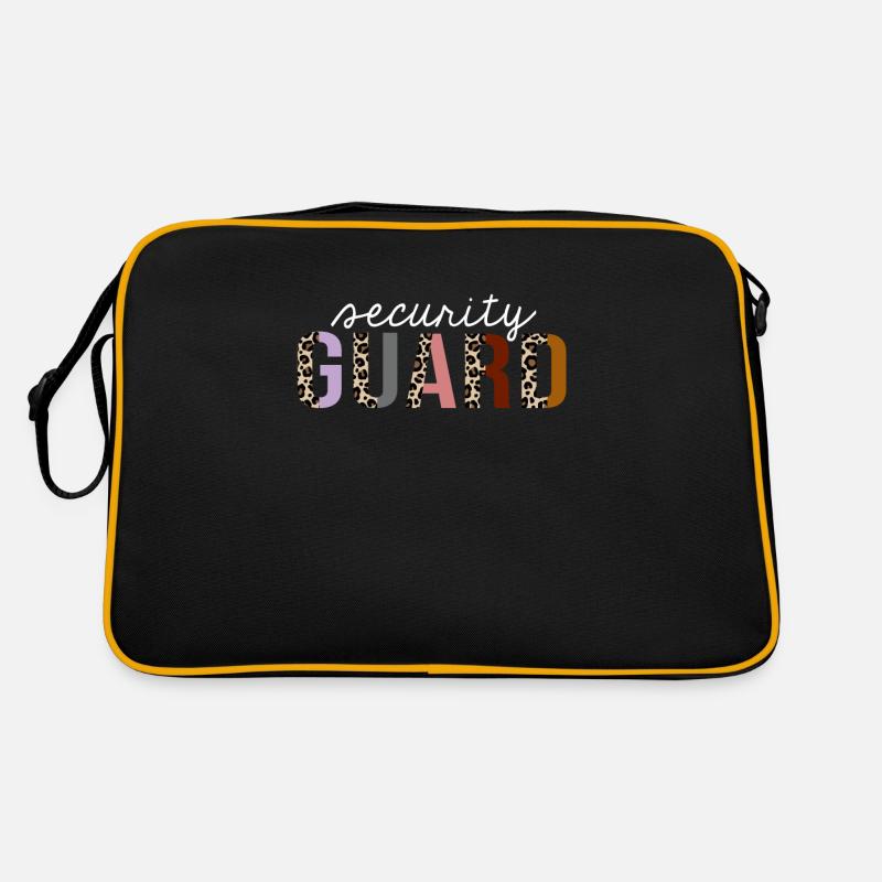 Security Guard Leopard Print Funny Gift Retro Bag
