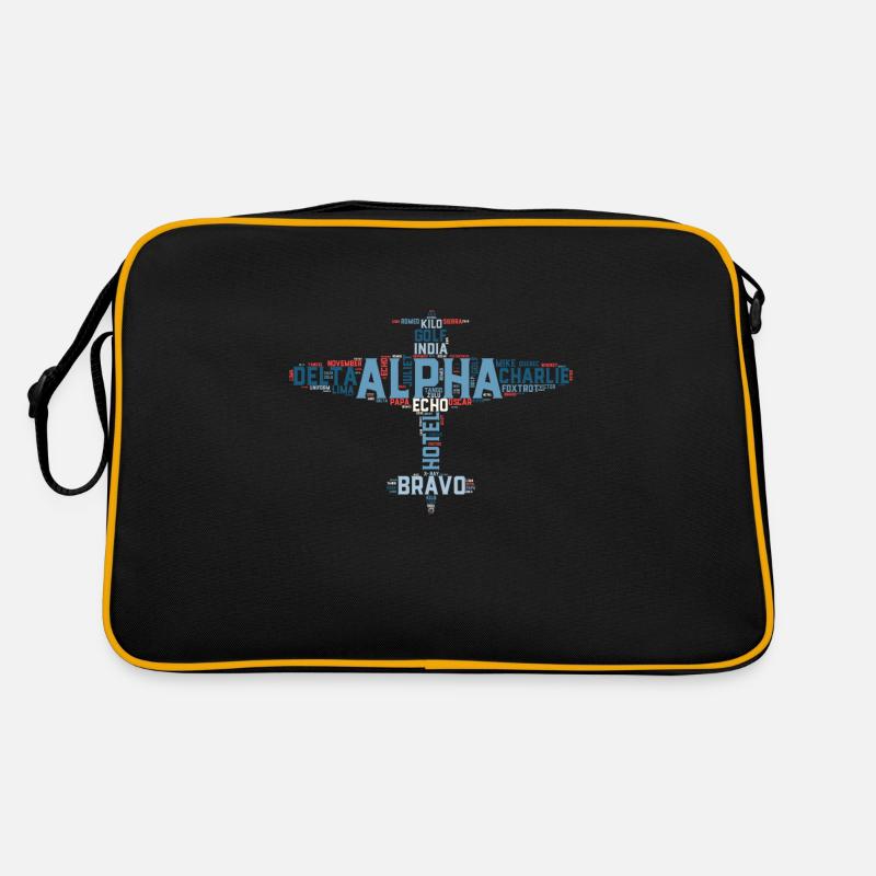 Flugzeug Phonetisches Alphabet Luftfahrt Geschenk ipa Retro Tasche