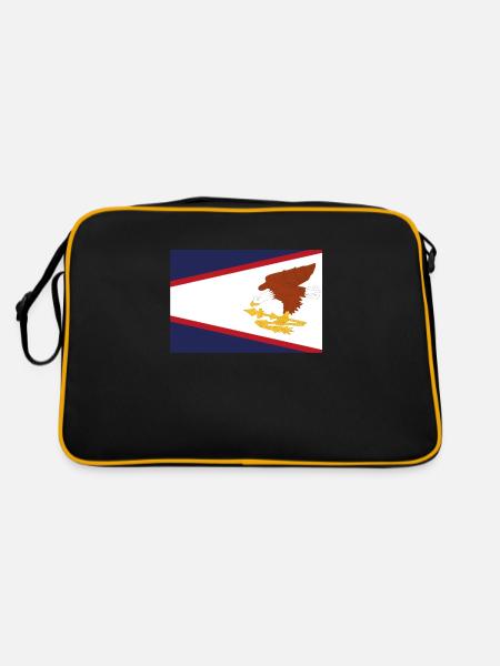 Official American Samoa Flag American Country - Retro Bag - black/gold - Back
