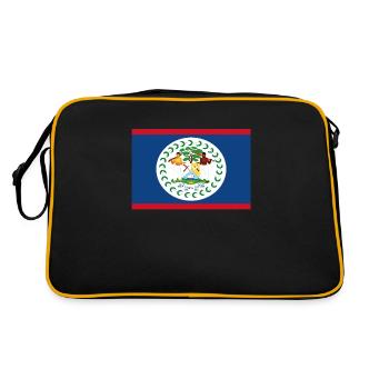 Drapeau officiel du Belize Belizian Country Pride - Sac Retro - noir/or - Dos
