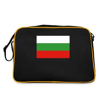 Offizielle bulgarische Flagge Bulgarischer Landesstolz - Retro Tasche - Schwarz/Gold - Hinten