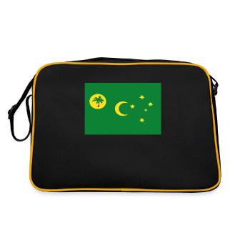 Official Cocos Flag Keeling Islands Country Pride - Retro Bag - black/gold - Back