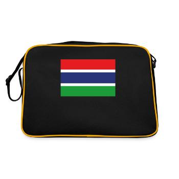Drapeau officiel de la Gambie Pays géorgien gambien - Sac Retro - noir/or - Dos