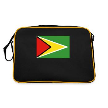 Drapeau officiel guyanais Country Pride - Sac Retro - noir/or - Dos