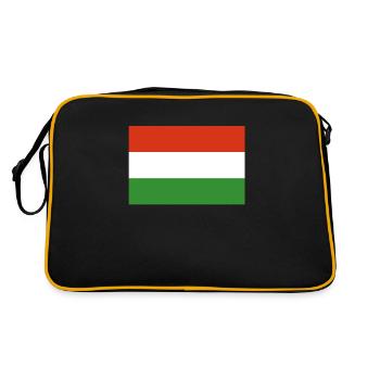 Offizielle ungarische Flagge Ungarischer Landesstolz - Retro Tasche - Schwarz/Gold - Hinten