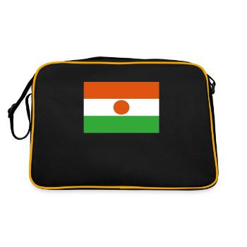 Official Niger Flag Nigerien Country Pride - Retro Bag - black/gold - Back